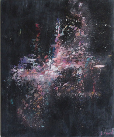 Painting titled "Évaporation 61" by Stéphanie Menard, Original Artwork, Acrylic