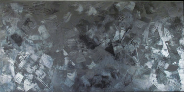 Painting titled "Monochrome Noir 12" by Stéphanie Menard, Original Artwork, Acrylic