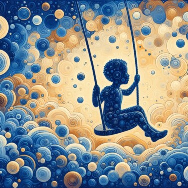 Digitale Kunst mit dem Titel "Pure Joy" von Stéphanie Roussel, Original-Kunstwerk, Digitale Malerei