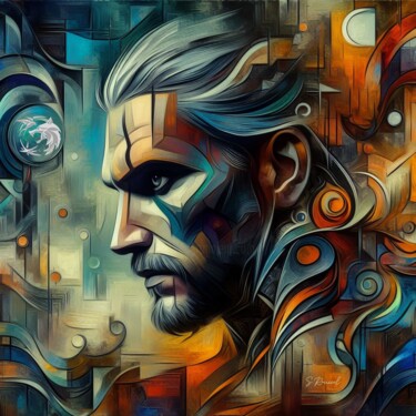 Pintura titulada "The Witcher" por Stéphanie Roussel, Obra de arte original, Aerógrafo Montado en Bastidor de camilla de mad…