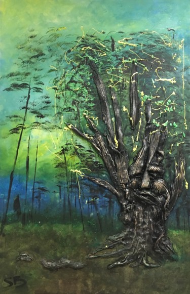 Peinture intitulée "Forêt Enchantée" par Stephanie Bernard, Œuvre d'art originale, Acrylique