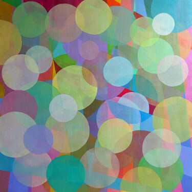 Painting titled "COMPOSITION OF FLOA…" by Stephen Conroy, Original Artwork, Acrylic Mounted on Wood Stretcher frame