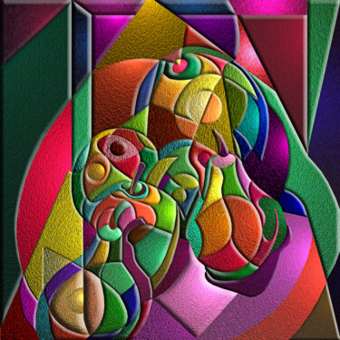 Digitale Kunst mit dem Titel "STILL LIFE OF FRUITS" von Stephen Conroy, Original-Kunstwerk, 2D digitale Arbeit