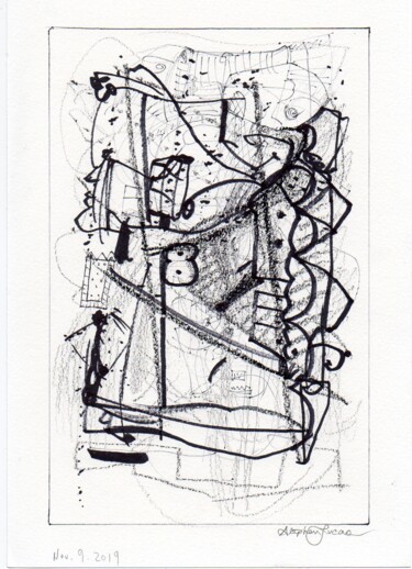 Σχέδιο με τίτλο "Untitled No.6" από Stephen Lucas, Αυθεντικά έργα τέχνης, Μελάνι