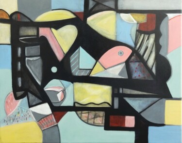 Painting titled "At First Glance" by Stephen Lucas, Original Artwork, Acrylic Mounted on Wood Stretcher frame