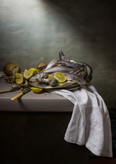 Fotografia intitolato "Merlus et citrons" da Steve Drevet, Opera d'arte originale, Fotografia digitale