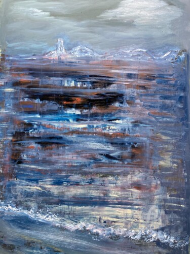 Pintura intitulada "The Shoreline" por Steve Phillips, Obras de arte originais, Óleo