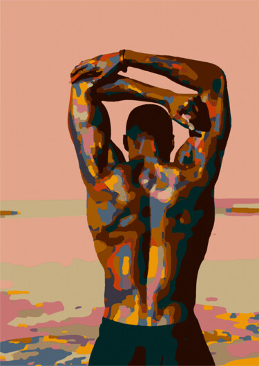 Цифровое искусство под названием "Shape of Emotion 05" - Steve Kalinda, Подлинное произведение искусства, Цифровая живопись