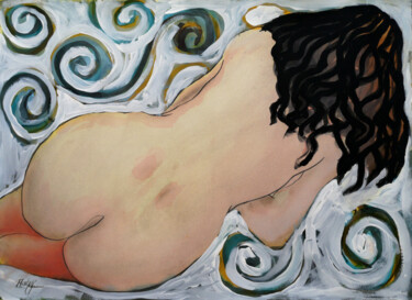 Desenho intitulada "Annie rêvant en bas…" por Stewart Fletcher, Obras de arte originais, Acrílico