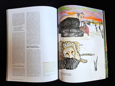"Illustrations LA TR…" başlıklı Tablo Stina Lundberg tarafından, Orijinal sanat, Pastel