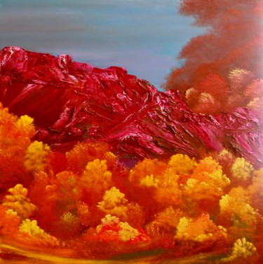 Painting titled "Lebanese Red" by David Snider, Original Artwork, Oil