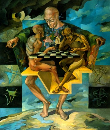 Картина под названием "Сhess ("Шахматы"),…" - Alexander Stotsky, Подлинное произведение искусства, Масло