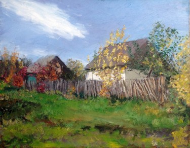 Painting titled "Осень в садах" by Igor Bochkarev (I B), Original Artwork, Oil