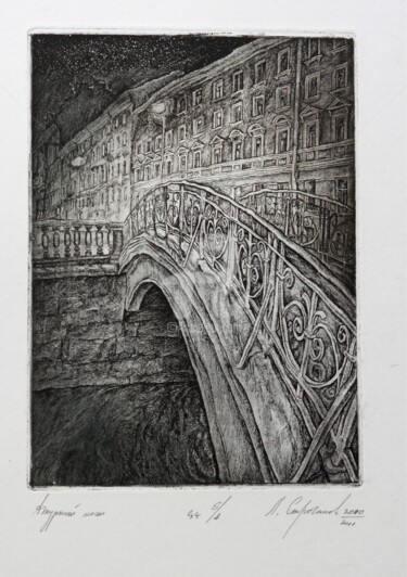 Отпечатки и Гравюры под названием "Tracery Bridge" - Leonid Stroganov, Подлинное произведение искусства