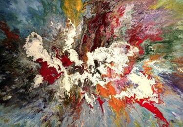 Malerei mit dem Titel "Exploding feeling" von Felix Günther, Original-Kunstwerk, Acryl