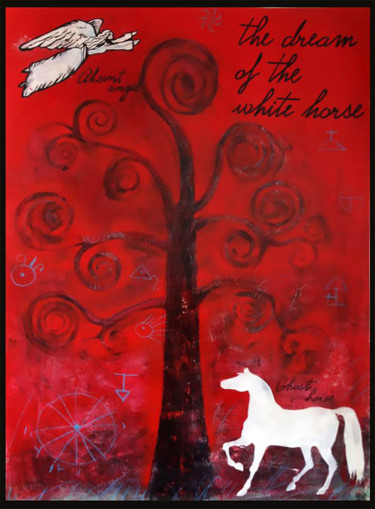 Malerei mit dem Titel "The White horse's d…" von Salvatore Palita, Original-Kunstwerk, Acryl