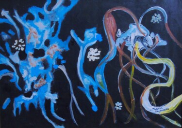 Peinture intitulée "DNA" par Sena Naymaier, Œuvre d'art originale, Acrylique