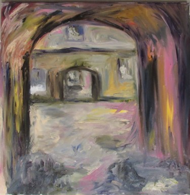 Картина под названием "Подворотня. The gat…" - Irina Kazanskaya, Подлинное произведение искусства, Масло