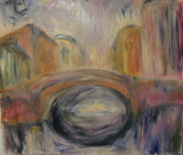 Картина под названием "Зимняя канавка. Зим…" - Irina Kazanskaya, Подлинное произведение искусства, Масло