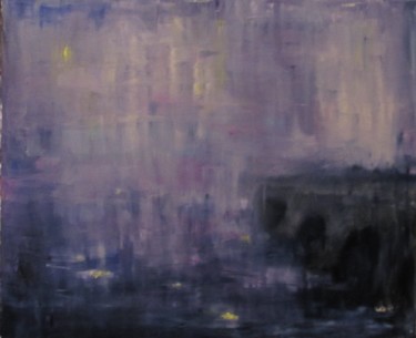 Картина под названием "Попытка тумана" - Irina Kazanskaya, Подлинное произведение искусства, Масло
