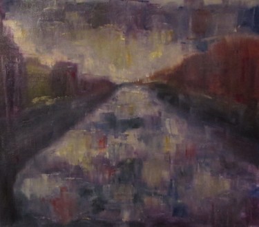 Картина под названием "обводный канал" - Irina Kazanskaya, Подлинное произведение искусства, Масло