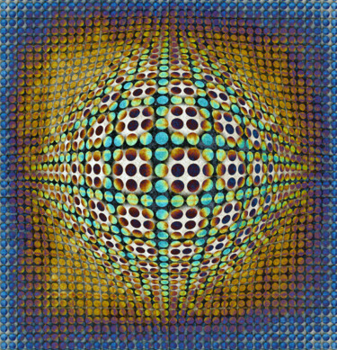 Peinture intitulée "Retro psychedelia" par Sumit Ratta, Œuvre d'art originale, Peinture numérique