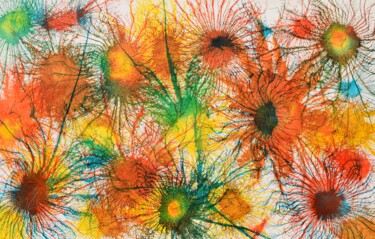 Malerei mit dem Titel "Exploflora Series N…" von Sumit Ratta, Original-Kunstwerk, Acryl