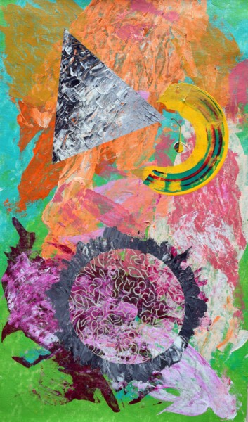 Pittura intitolato "Acid trip No. 1" da Sumit Ratta, Opera d'arte originale, Acrilico