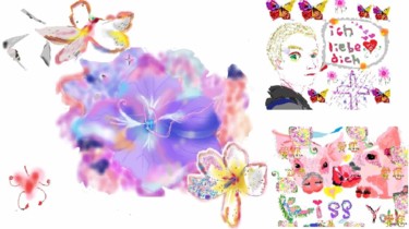 Design intitolato "Flower-germany" da Lily Moonheart, Opera d'arte originale, Gioielli