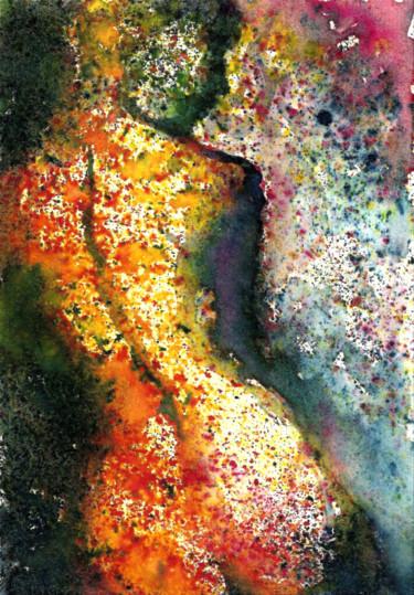 Pittura intitolato "Nude woman abstract" da Natalja Picugina, Opera d'arte originale, Acquarello