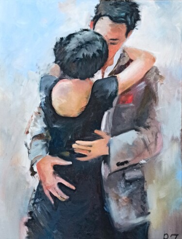 Painting titled "Romantic date" by Natalja Picugina, Original Artwork, Oil