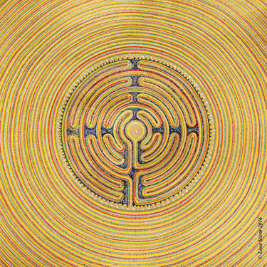 「Sound Three. Labyri…」というタイトルの絵画 Lina Sternによって, オリジナルのアートワーク, アクリル