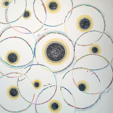 Σχέδιο με τίτλο "SunFlowers" από Lina Stern, Αυθεντικά έργα τέχνης, Μαρκαδόρος