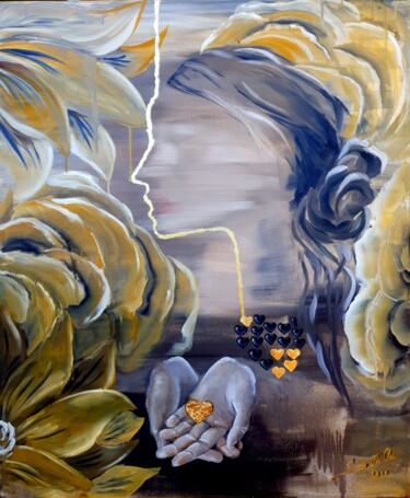 Pittura intitolato "Women's heart." da Suntola, Opera d'arte originale, Olio Montato su Telaio per barella in legno
