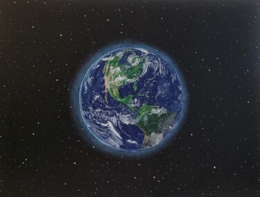 Картина под названием "La terre, notre bel…" - Sunwoo Ji, Подлинное произведение искусства, Акрил