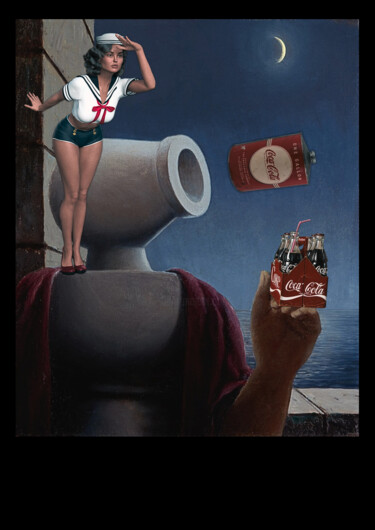 Collages intitolato "Coca-cola cannon" da Supreme Goonz, Opera d'arte originale, Collage digitale