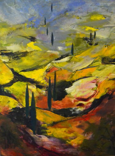 Pintura intitulada "Sunflower time" por Susan Monk, Obras de arte originais, Acrílico