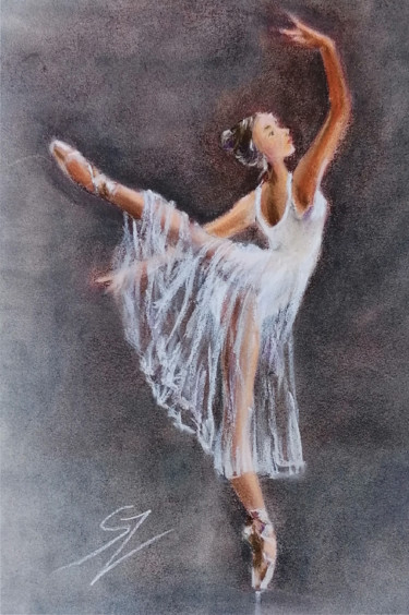 Pintura intitulada "Ballet dancer 54" por Susana Zarate, Obras de arte originais, Pastel