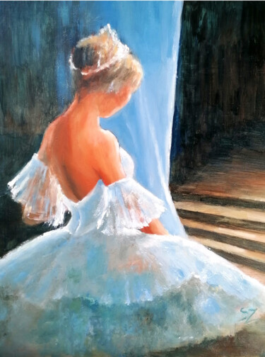 Malarstwo zatytułowany „Ballet Dancer 244” autorstwa Susana Zarate, Oryginalna praca, Olej