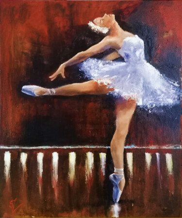 Painting titled "Ballet dancer 249" by Susana Zarate, Original Artwork, Oil