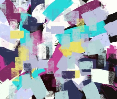 Digital Arts titled "Colorful abstract a…" by Susanna Schorr, Original Artwork, Digital Painting