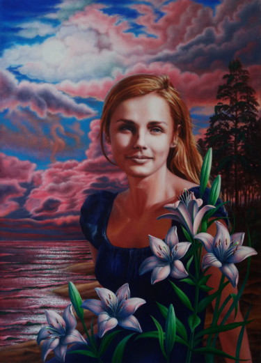 Картина под названием "Марина, marina, МАР…" - Sergey Suvorov, Подлинное произведение искусства, Акрил