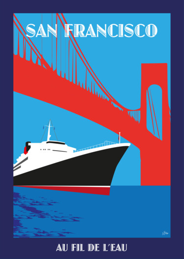 Artes digitais intitulada "SAN FRANCISCO" por Suzanne Bolze, Obras de arte originais, Trabalho Digital 2D
