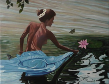 Painting titled "serenite.jpg" by Suzanne Plante, Original Artwork, Oil