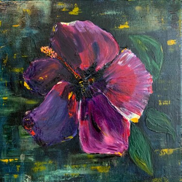 Peinture intitulée "Purple Hydrangea" par Suzy Martin, Œuvre d'art originale, Acrylique