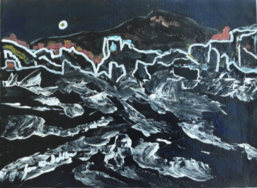 Картина под названием "coast at low tide" - Sven W. Dahlke, Подлинное произведение искусства, Акрил