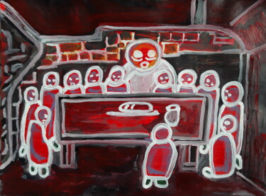 Pintura titulada "the Lord supper" por Sven W. Dahlke, Obra de arte original, Pastel