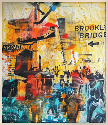 Peinture intitulée "NY POP UP" par Sven Pfrommer, Œuvre d'art originale, Aquarelle