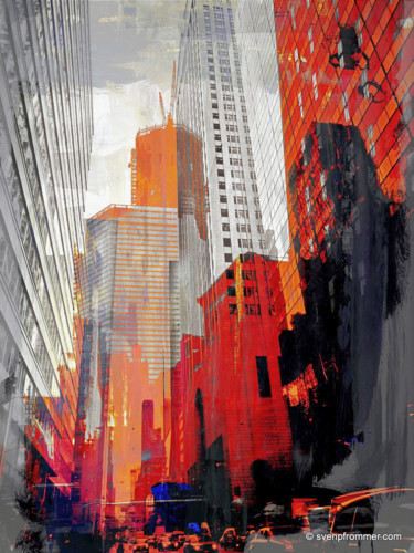 Printmaking titled "NY DOWNTOWN XIV by…" by Sven Pfrommer, Original Artwork, Analog Print