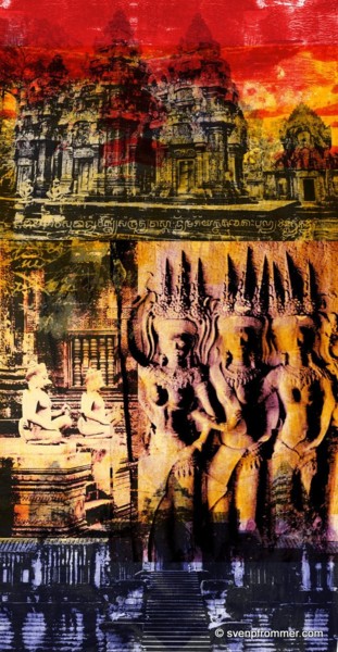 Druckgrafik mit dem Titel "Cambodia Mixed Medi…" von Sven Pfrommer, Original-Kunstwerk, Analogdruck